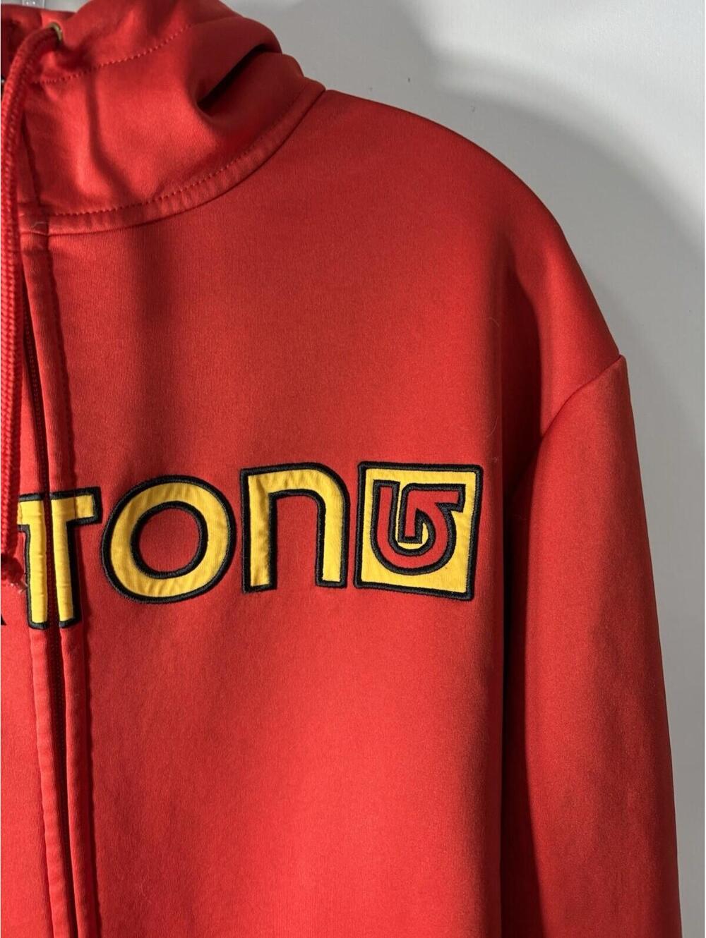 Burton Dry ride Hoodie Red Men's Large Full Zip Read - Picture 3 of 15